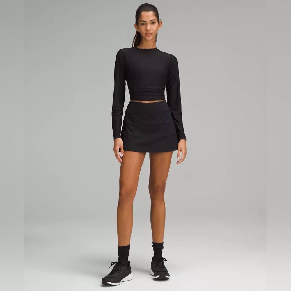 Lululemon Pace Rival Mid-Rise Skirt Black Size 4